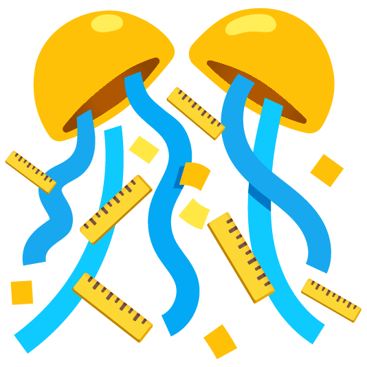 confetti ball straight ruler