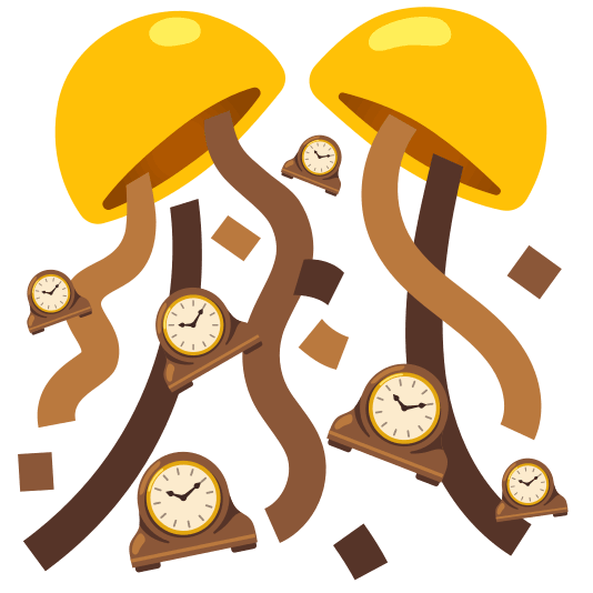 confetti ball mantelpiece clock