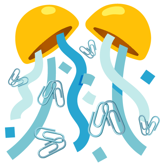 confetti ball linked paperclips