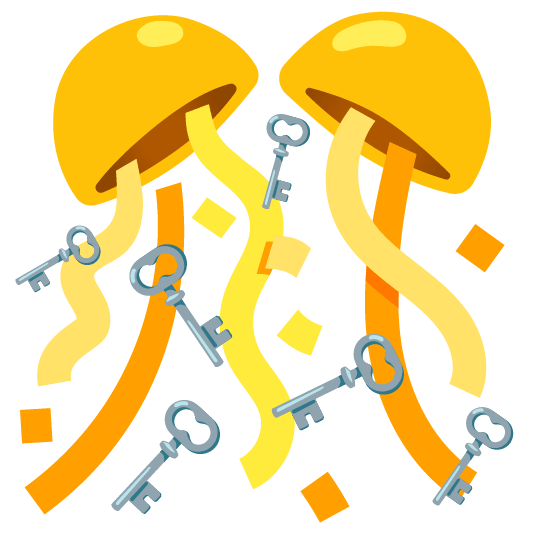 confetti ball old key