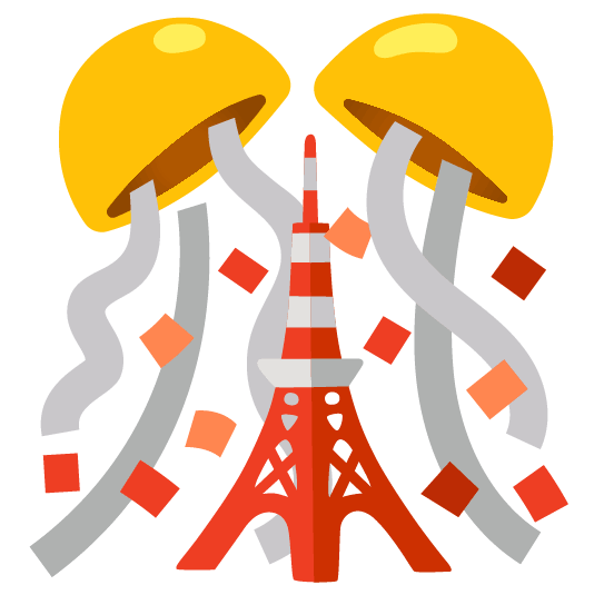 confetti ball tokyo tower