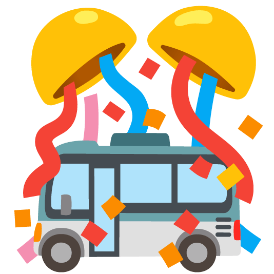 confetti ball bus