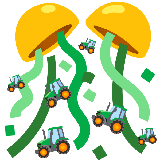 confetti ball tractor