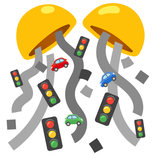 confetti ball vertical traffic light