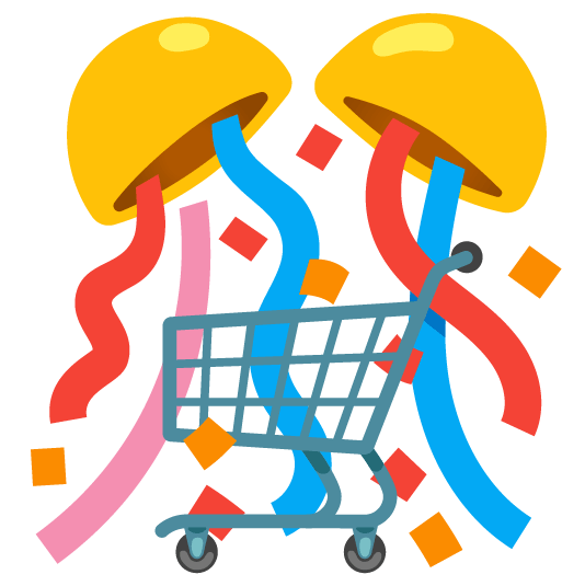 confetti ball shopping trolley