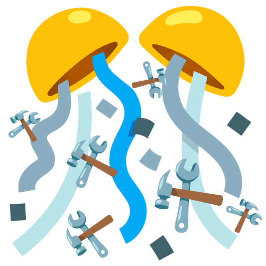 confetti ball hammer and wrench