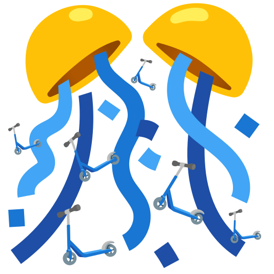 confetti ball scooter