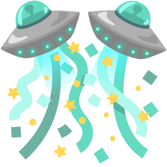 confetti ball flying saucer