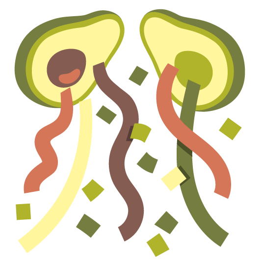 confetti ball avocado