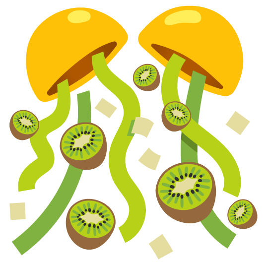 confetti ball kiwifruit