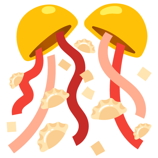 confetti ball dumpling