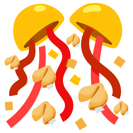 confetti ball fortune cookie