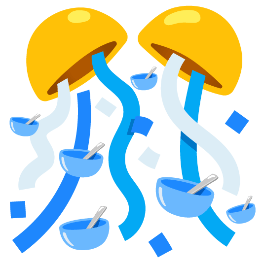 confetti ball bowl with spoon