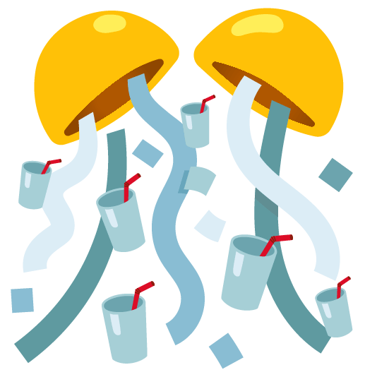 confetti ball cup with straw