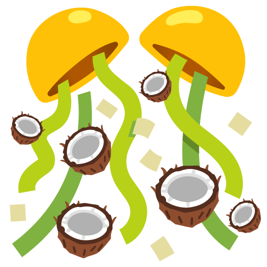 confetti ball coconut