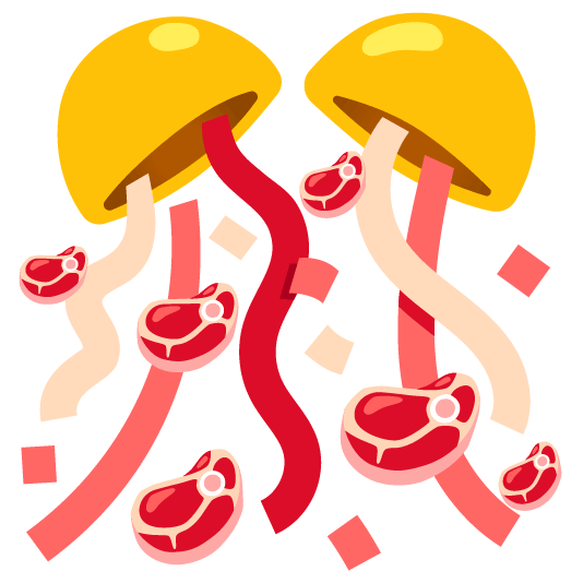 confetti ball cut of meat