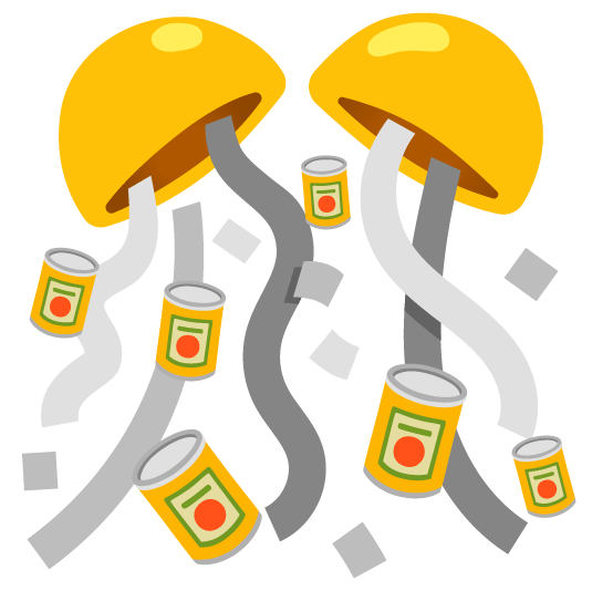 confetti ball canned food