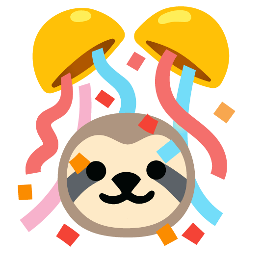 confetti ball sloth
