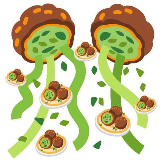 confetti ball falafel