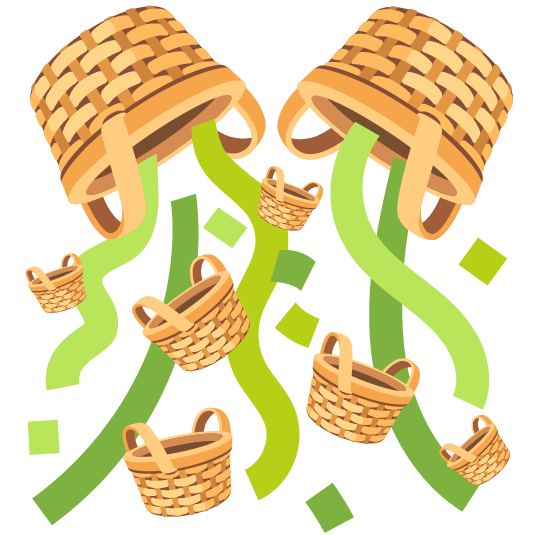 confetti ball basket