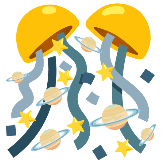 confetti ball ringed planet