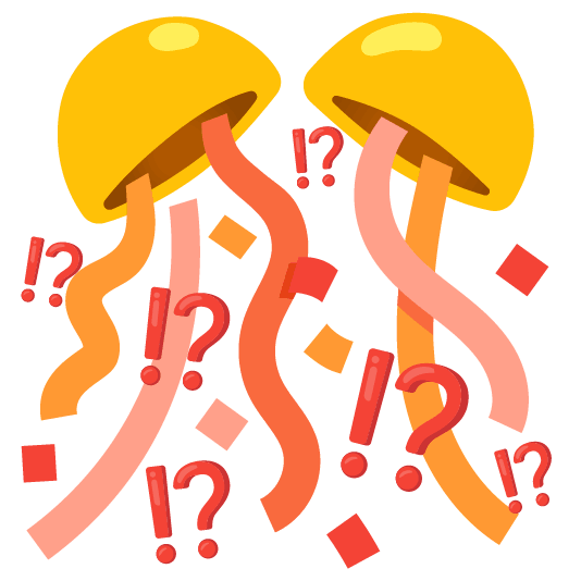 confetti ball interrobang