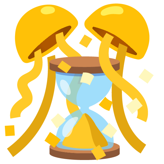 confetti ball hourglass