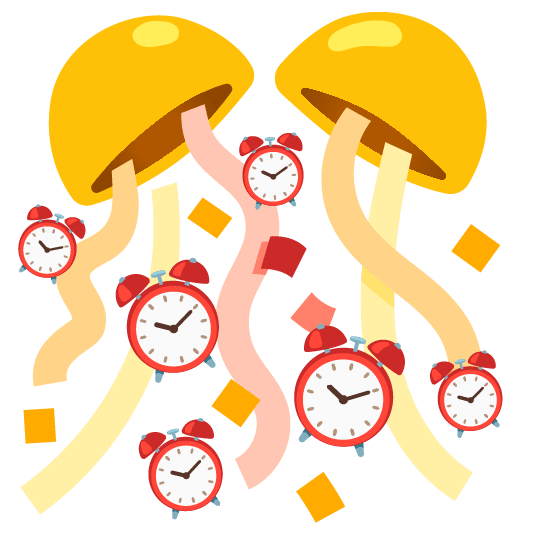 confetti ball alarm clock