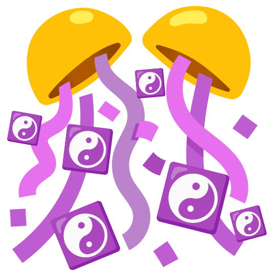 confetti ball yin yang