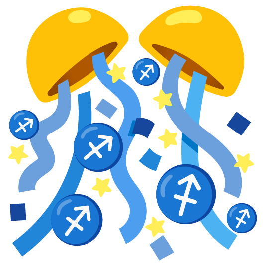 confetti ball sagittarius