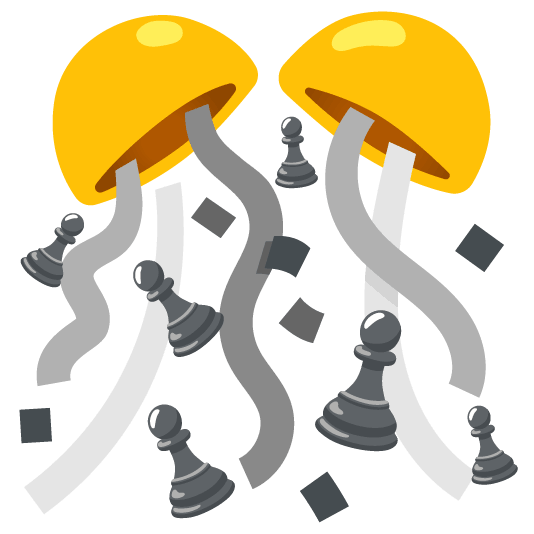 confetti ball chess pawn