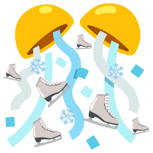 confetti ball ice skate