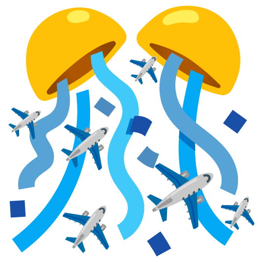 confetti ball airplane