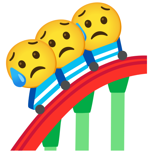 roller coaster disappointed relieved