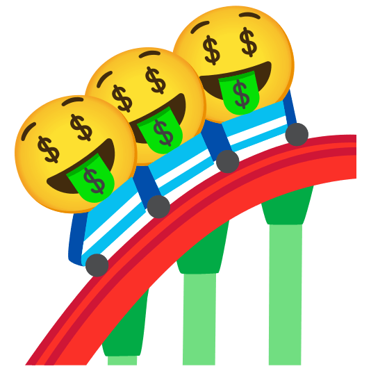 roller coaster money mouth face
