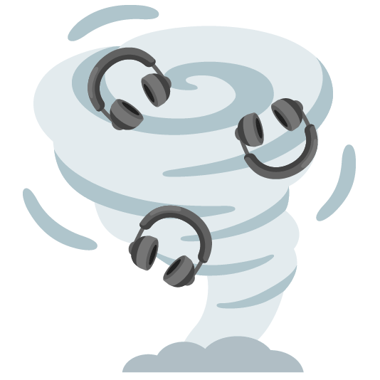 headphones tornado