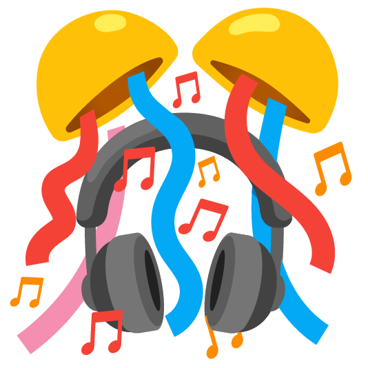 headphones confetti ball