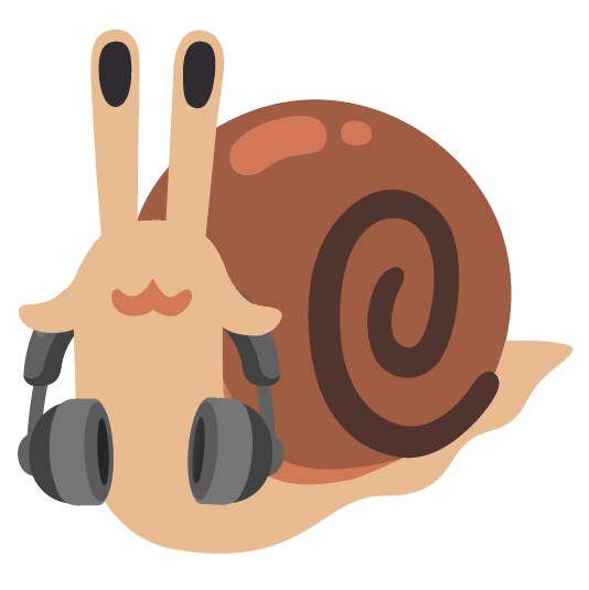 headphones snail