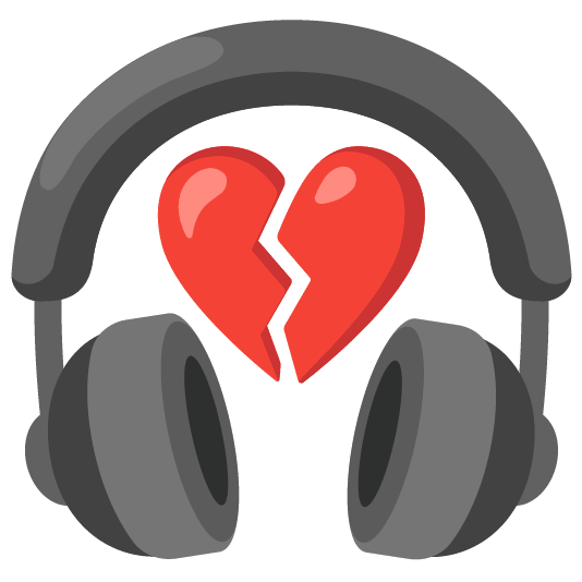 headphones broken heart