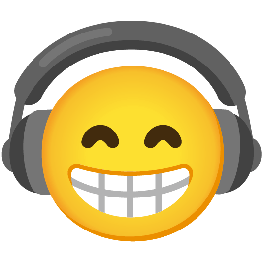 headphones grin