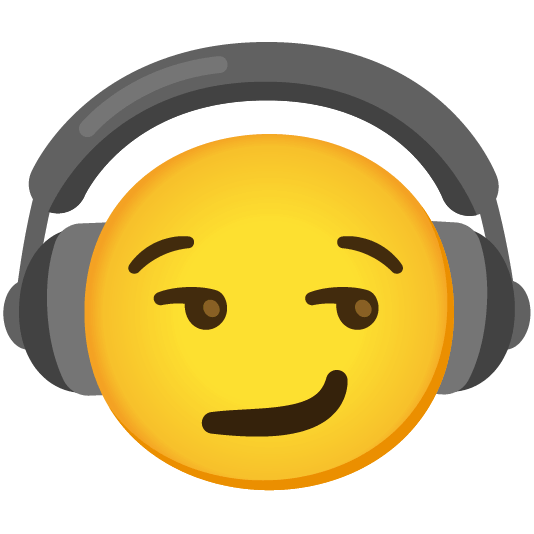 headphones smirk