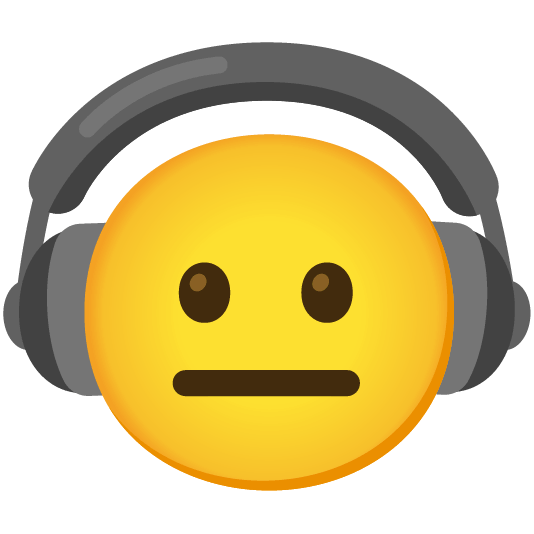 headphones neutral face