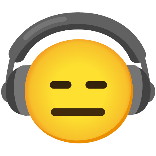 headphones expressionless