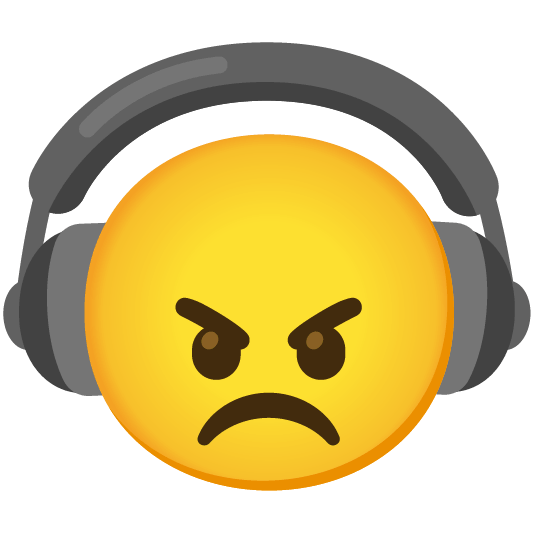 headphones angry