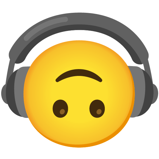 headphones upside down face