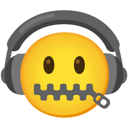 headphones zipper mouth face