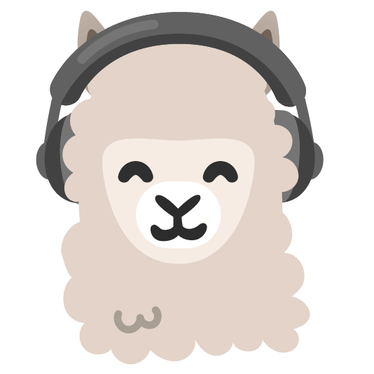 headphones llama
