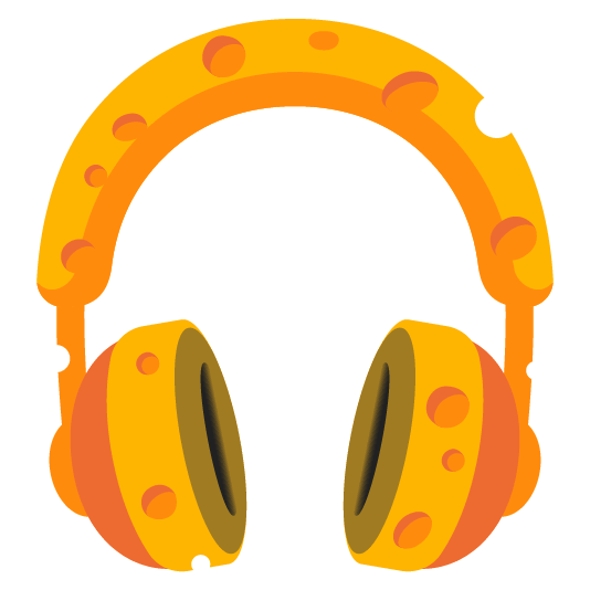 headphones cheese wedge