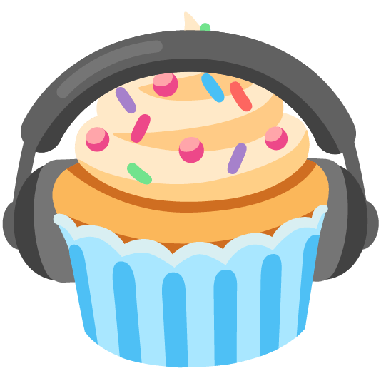 headphones cupcake