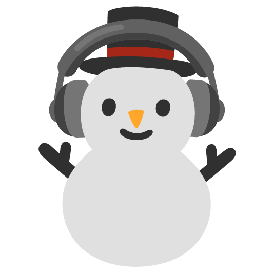 headphones snowman without snow